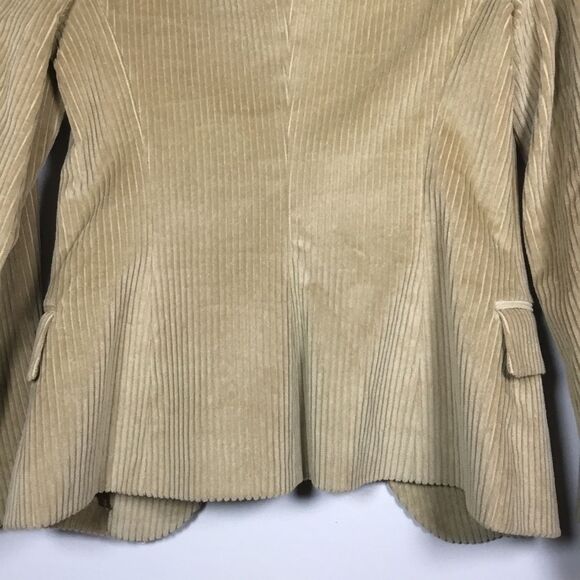 Vintage 100% cotton corduroy blazer coat XS/S/34 jacket equestrian tan - Picture 9 of 10